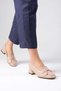 Brenda Nude Colored Blunt Toe Low Heeled Women's Shoes - 3