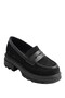 Zri̇n-759 Premium Black Suede Orthopedic High-Sole Loafer - 2