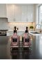 Modern Striped Glass Double Liquid Soap Dispenser & Detergent Holder Set - 500ml Kitchen and Bathroom Organizer with Stand - 6
