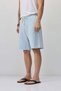 Lace-up loose fit shorts blue - 5