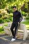 New Season Men's Piped Tracksuit Set, Black - 5