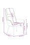 Scaun de relaxare, maro, material textil - 8