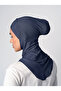 Cross Hijab Neck Collar Bonnet - Navy Blue - (St232), (Id 3423203) - 4