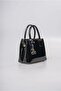 Ccs Three-Eye Hand-Held Cross Strap Patent Leather Bag - 5