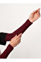Kolluk - Practical Hijab Sleeve Cover Combed Cotton Plain Prayer Sleeve Cover - Burgundy - 2