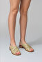 Abadi Women's Leather Sandals Water Green - 3