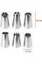 Large Size Cream Piping Tip Set – Cake, Cookie, Tulumba, Topping, Cupcake, Profiterole Decorating Tips - 7