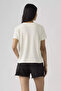 Women's Premium Graphic Printed Favorite Short Sleeve Beige T-Shirt - 005Gv-0019 - 4