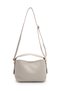 Women's Crossbody Bag with Lace-Up Look and Fixed Strap Detail, Summer Linen Cream - 3
