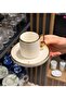 Set of 6 Porcelain Coffee Cups - Gold - 5