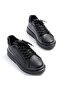 Zri̇n-2435 Premium Black Platinum Lace-Up Casual Sneaker - 3