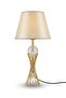 Misbah Series Gold Twisted Lampshade – Beige Hat with Crystal Glass - 2