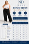 New Season-High Waist Elastic Black Wide Leg Pants - Flexible and Comfortable Cut Jeans - 2