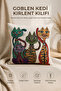 Tapestry Cat Throw Pillow Case