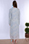 Floral Patterned Dressing Gown Maternity Nightgown Set Effortt - Blue - 4
