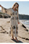 Coral Cotton Printed Dress / Coral Pattern