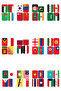 Asian Countries Large Flag Sticker Set 48 Countries 8.4X6 cm Sticker School Project Label - 4