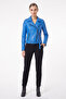 Blue Ella Women's Leather Jacket - 2