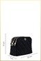 Women's Three-Compartment Adjustable Strap Shoulder Bag - Black - 2