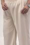 67019 Large Size Tie-Waist Pants Jacket Nora Set - Beige - 5