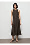Polka Dot Print A-Line Dress - 2