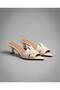Ugio Cross-Strap Pointed Toe Women's Heeled 3.5 cm Heel Slippers - Mule Shoes - 6
