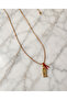 Red String Gold Fish and Dorica Beaded Red Ribbon Charm Necklace - Does Not Tarnish - 5