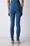Petrol Color High Waist Ankle Length Zero Feel Leggings - 3