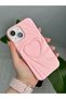 Apple iPhone 13 - 14 - 15 Compatible 3D Matte Satin Heart Embossed Patterned Anti-Impact Silicone Case - 6