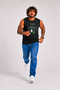 Large Size Printed Sleeveless T-Shirt Basketball 26123 Black - 2