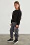 3 Thread Letter Printed Girls' Jogger Sweatpants - 2