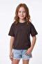 Cherry Embroidered Crew Neck Modal Girls' T-Shirt - 2