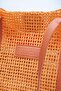Straw Beach Handbag with Faux Leather Strap - 5