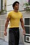 Yellow T-Shirt with Ripped Detail 2883
