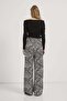 Armalife 2449 patterned satin women's pants with pocket details - 5