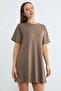 Basic Çimalı Mini Length Modal Dress - 4