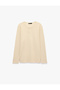 Cotton Long Sleeve Pique Fabric Buttoned Henley Collar Sweatshirt - 5