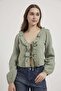 Ruffled Tie Detail Muslin Blouse - 2
