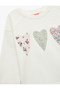 Cotton Long Sleeve Crew Neck T-Shirt with Applique Detail - 6