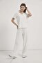 V-Neck T-Shirt and Waist-Tie Detailed Sweatpants Set - 2
