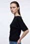 Women's Asymmetrical Shoulder Detail Blouse - 2