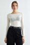Boat Neck Transparent Blouse - 2