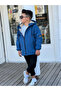 Boy's Furry Hooded Oversize Winter Coat Km4030 - 6