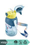 650ml New Collection Neck Strap Silicone Soft Straw Ear-Shaped Lockable Lid Cute Friends Patterned Polycarbonate Kids School Water Bottle - 2