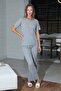 Ribbed Elastic Waist Camisole Suit - 3