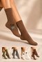 Women's Cotton Patterned Socks Multi-Colored 4-Piece Pack