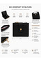 Women's Black Wallet with Card Slots, Zipper, Coin Pocket, Snap Closure, Slim Design, for Everyday Use - 3