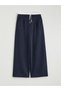 Alita City Lcw Kids Blue Pleated Girls' Pants with Elastic Waist