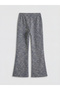 Trendlucky Women's Tweed Trousers with Elastic Waist and Spanish Flare Legs - 6