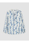 Original Tie-Neck Patterned Blouse - 5